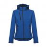 Womens softshell jacket with detachable hood and rounded back hem Thc zagreb women