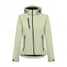 Womens softshell jacket with detachable hood and rounded back hem Thc zagreb women