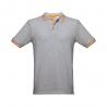 Mens polo shirt with contrast colour trim and buttons Thc rome