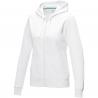 Felpa ruby da donna con cappuccio e full zip in tessuto organico riciclato certificato GOTS 