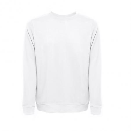 Felpa unisex in spugna italiana non garzata. Colore bianco. Bianco Thc colombo wh