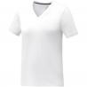 T-shirt somoto da donna a manica corta con collo a V 