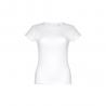 Womens fitted short sleeve cotton tshirt. White. White Thc sofia wh