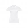 Polo da donna a maniche corte con cintura in cotone cardato. Bianco Thc eve wh