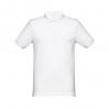 Mens shortsleeved piqué polo shirt in 100% cotton. White Thc monaco wh