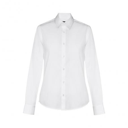 Camisa popelina de manga comprida para senhora. Cor branca. Branco Thc paris women wh