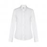 Camisa popelina de manga comprida para senhora. Cor branca. Branco Thc paris women wh