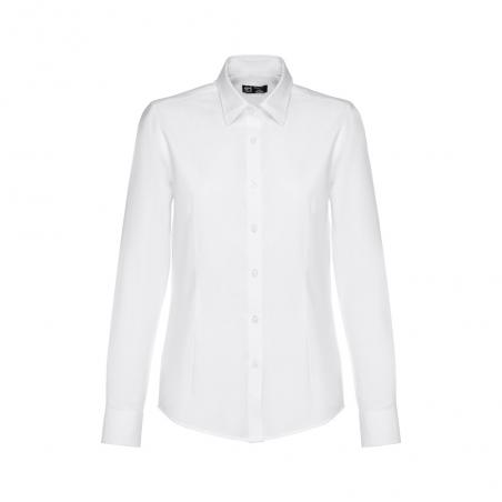 Womens longsleeved oxford shirt with pearl coloured buttons. White. White Thc tokyo women wh