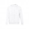 Felpa da uomo con cappuccio e zip. Bianco Thc amsterdam wh