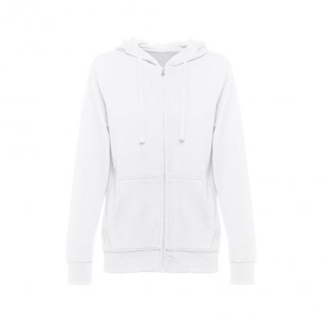 Womens hooded full zipped sweatshirt. White Thc amsterdam women wh