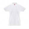 Womens shortsleeved polo shirt in carded cotton. White Thc monaco women wh