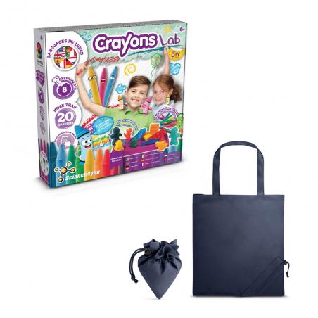 Jogo didático fornecido com saco de oferta dobrável em 190t Crayon factory kit ii