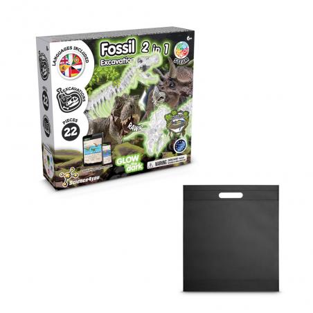 Jogo didático fornecido com saco de oferta em nonwoven 80 gm² in 1 fossil excavation kit iv