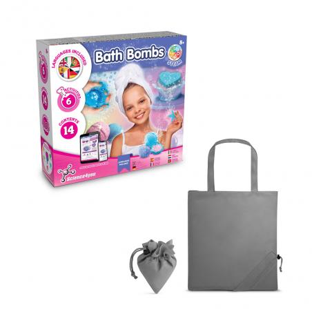 Brinquedo didático fornecido com saco de oferta dobrável em 190t Bath bombs kit v