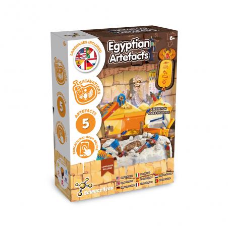 Educational game supplied with a kraft paper gift bag 115 gm² Ancient egypt excavation kit iii