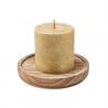 Candle on round wooden base Pentas