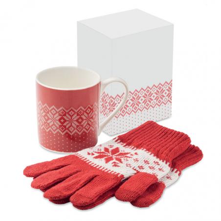 Winter gift mug and gloves set Copito set