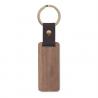 Key ring in walnut and pu Nawkey