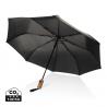 Kaycey 21' AWARE™ RPET Acacia wood mini auto open umbrella