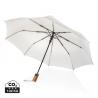 Kaycey 21' AWARE™ RPET Acacia wood mini auto open umbrella