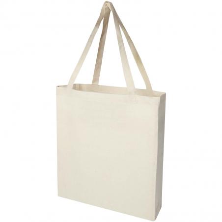 Sac shopping à soufflets madras en coton recyclé 140 g/m² certifié GRS 