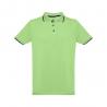 Mens polo shirt with contrast colour trim and buttons Thc rome