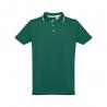 Mens polo shirt with contrast colour trim and buttons Thc rome