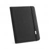 A4 folder in recycled polyester 100% rpet 300d with elastic closure Emerge folder ii