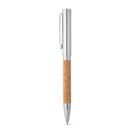 Cork and metal ballpoint pen with twist mechanism Corko