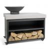 Brasero barbecue sur desserte DOC329