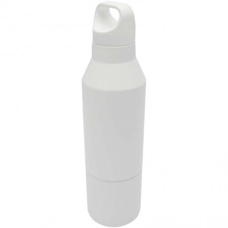 Bouteille isotherme odessy de 600 ml en acier inoxydable recyclé RCS avec gobelet de 300 ml 