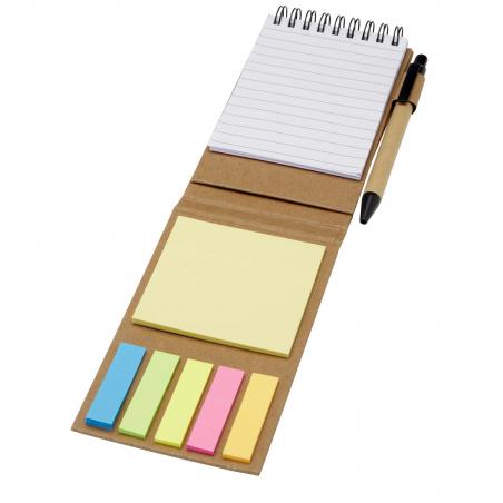 Flipper sticky notepad with ballpoint pen (black ink) 