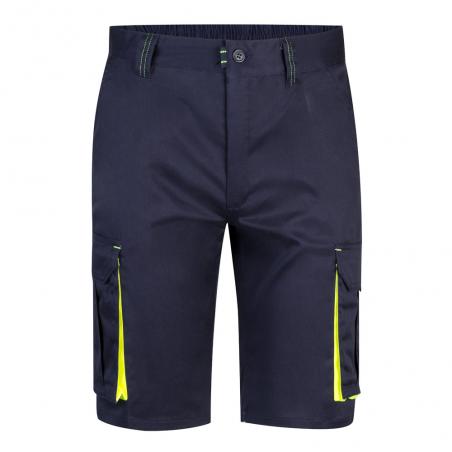 Twotone multipocket stretch bermuda shorts 240gm² in cotton 46% eme 38% and polyester 16% Vl hemera