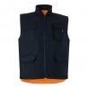 Padded vest 220gm² reversible and multipocket in polyester 100% with zip fastening and reversible puller Vl diana