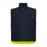 Padded vest 220gm² reversible and multipocket in polyester 100% with zip fastening and reversible puller Vl diana