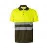 Twotone birdeye polo shirt 160gm² with short sleeves in polyester 100% Vl cupid large