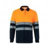 Twotone birdeye polo shirt 160gm² with long sleeves in polyester 100% Vl vulcan large