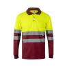 Twotone birdeye polo shirt 160gm² with long sleeves in polyester 100% Vl vulcan large