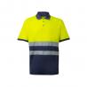 Twotone piqué polo shirt 150gm² with short sleeves in cotton 55% and polyester 45% Vl achelous