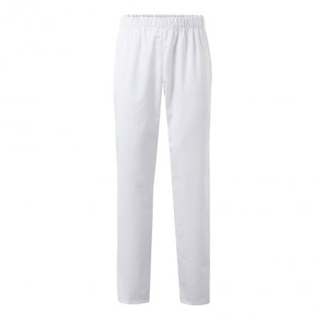 Twill trousers 190gm² in cotton 35% and polyester 65%. White Vl tyche