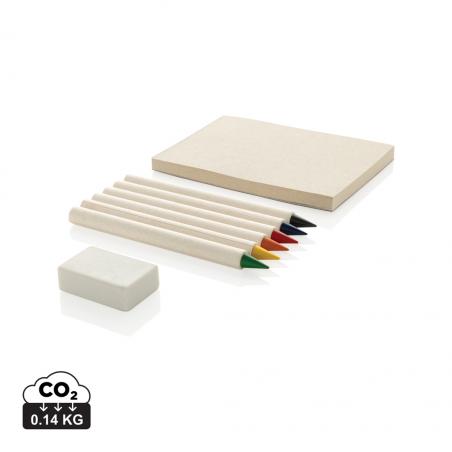 Set di 6 matite colorate infinity Micky con blocchetto GRS