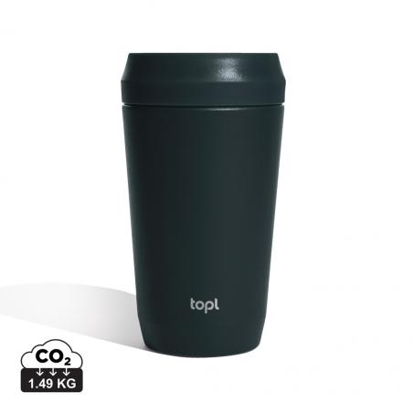 Mug 354 ml avec couvercle 360 en acier recyclé Topl