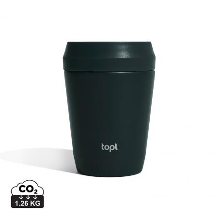 Bicchiere Topl in rAcciaio con tappo 360 brevettato 235ml