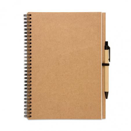 Recycled notebook with pen Bloquero plus