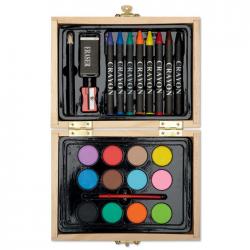 Painting set in wooden box Beau