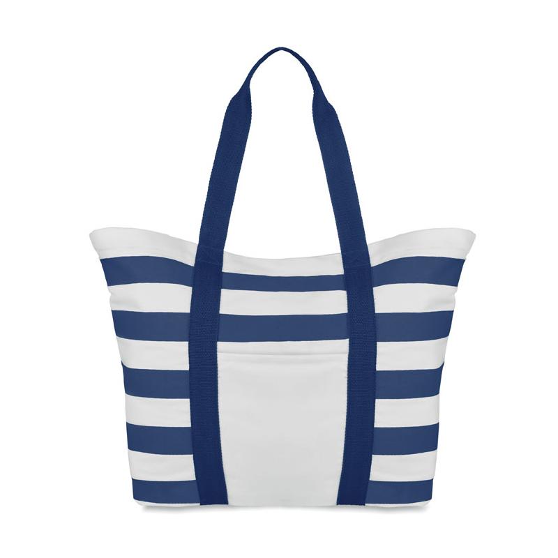 striped beach bag
