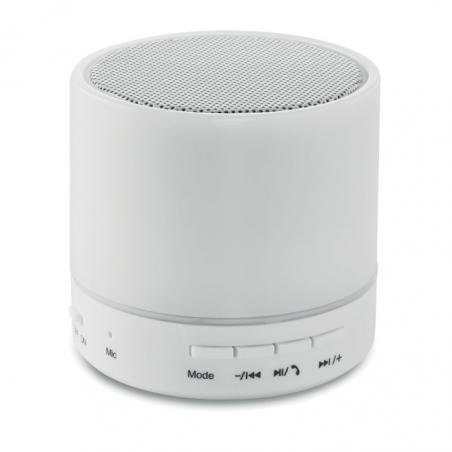 Speaker wireless con led Round white