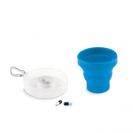 Tasse pliable avec pilulier Cup pill