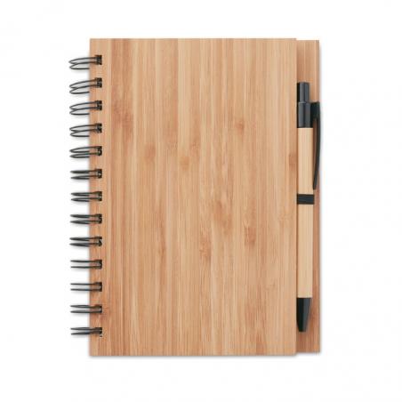 Bamboo notebook with pen lined Bambloc