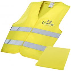 Watch-out safety vest in pouch for professional use 